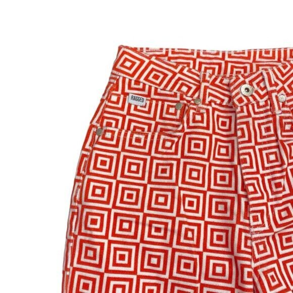 The Ragged Priest High Waisted Straight Leg Jean And Cut Off Hem Size 24 - Picture 4 of 10